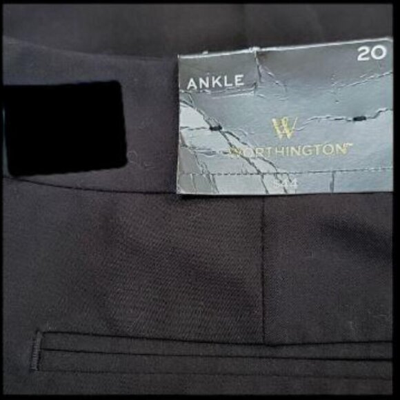 Worthington Black Ankle Trousers Size 20 NWT - Picture 3 of 13